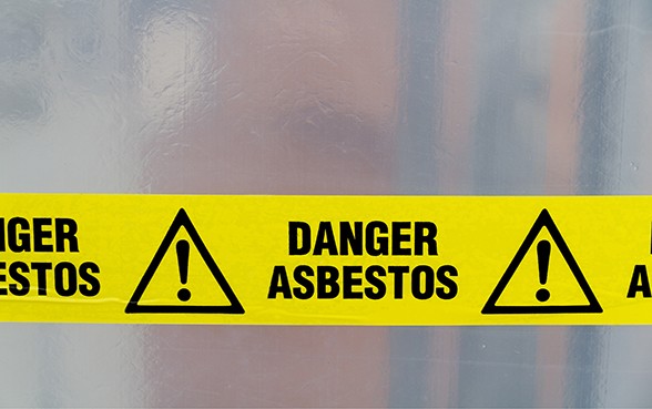 Asbestos warning sign